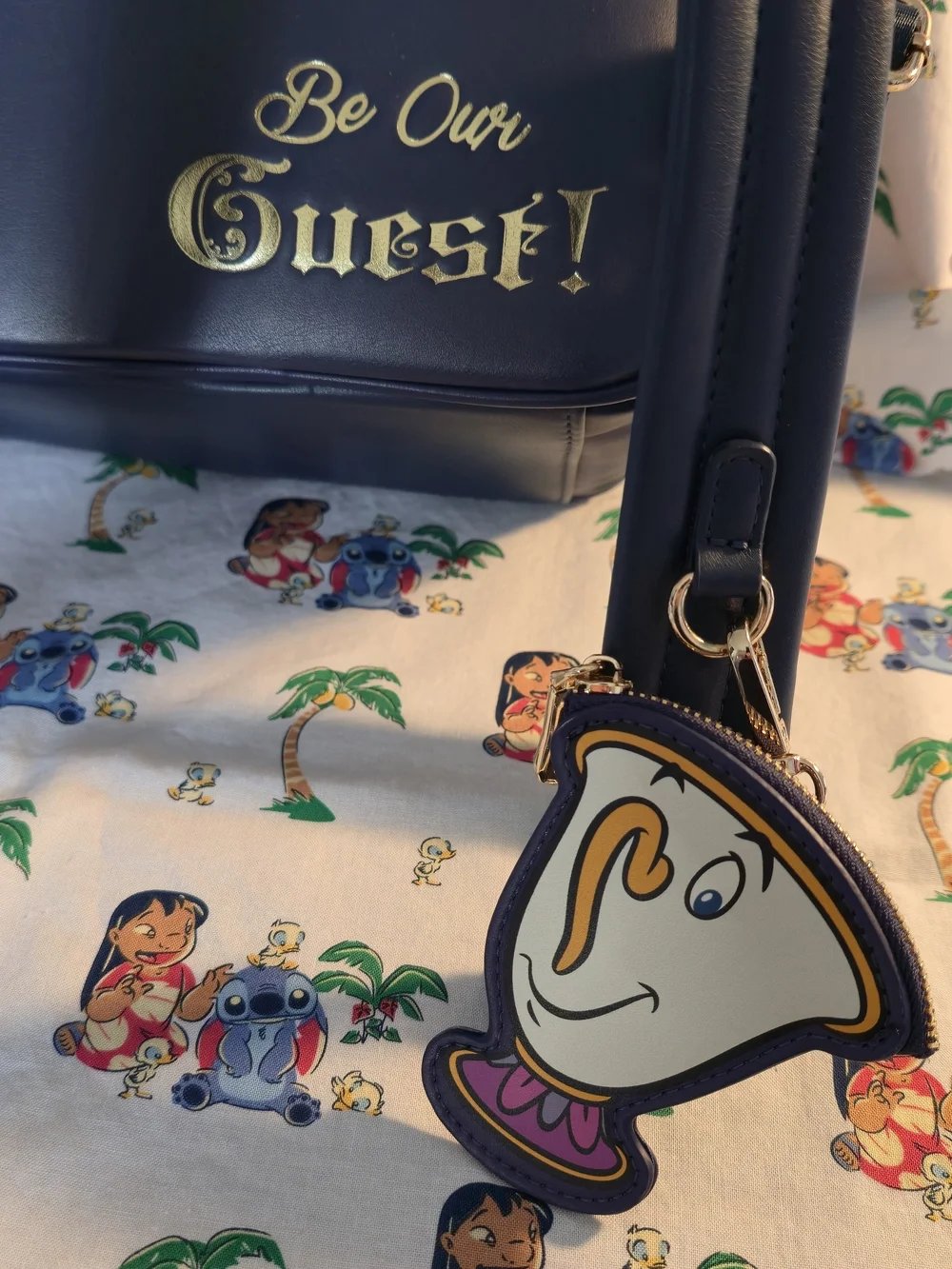 Our Universe Disney Beauty and the Beast Lumière & Chip Navy Mini Backpack